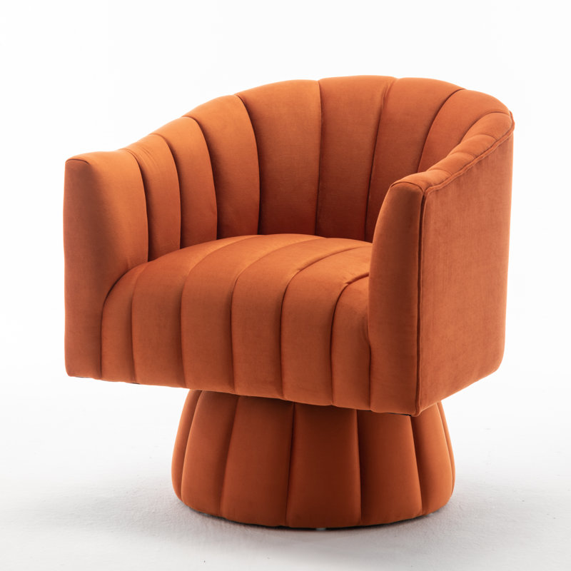 Willa Arlo Interiors Murrow Upholstered Swivel Barrel Chair & Reviews